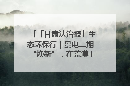 「甘肃法治报」生态环保行｜景电二期“焕新”，在荒漠上筑起一道绿色长城