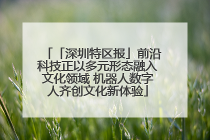 「深圳特区报」前沿科技正以多元形态融入文化领域 机器人数字人齐创文化新体验