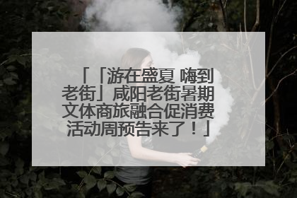 「游在盛夏 嗨到老街」咸阳老街暑期文体商旅融合促消费活动周预告来了！
