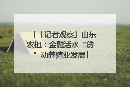 「记者观察」山东农担：金融活水“贷”动养殖业发展
