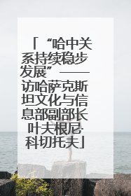 “哈中关系持续稳步发展”——访哈萨克斯坦文化与信息部副部长叶夫根尼·科切托夫