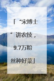“宋博士”讲农技，9.7万粉丝种好菜