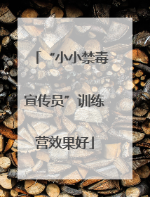 “小小禁毒宣传员”训练营效果好
