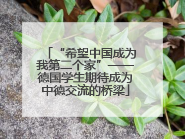 “希望中国成为我第二个家”——德国学生期待成为中德交流的桥梁
