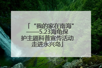“我的家在南海”——5.23海龟保护主题科普宣传活动走进永兴岛