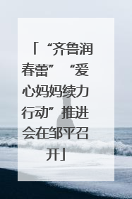 “齐鲁润春蕾”“爱心妈妈续力行动”推进会在邹平召开