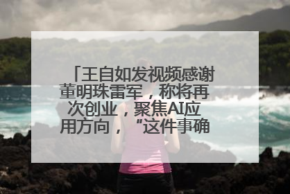 王自如发视频感谢董明珠雷军，称将再次创业，聚焦AI应用方向，“这件事确实来钱快”