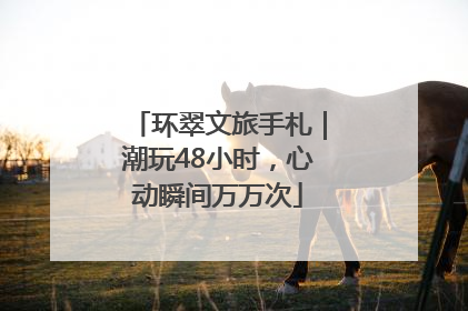 环翠文旅手札｜潮玩48小时，心动瞬间万万次