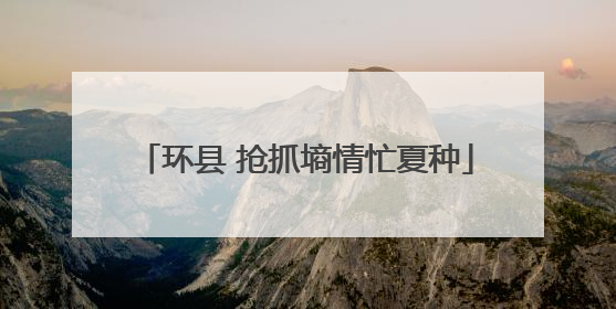 环县 抢抓墒情忙夏种