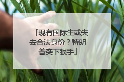 现有国际生或失去合法身份？特朗普突下狠手