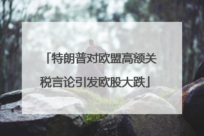 特朗普对欧盟高额关税言论引发欧股大跌