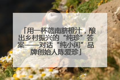 用一杯赣南脐橙汁，酿出乡村振兴的“纯珍”答案——对话“纯小闲”品牌创始人陈爱珍