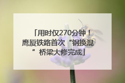 用时仅270分钟！鹰厦铁路首次“钢换混”桥梁大修完成