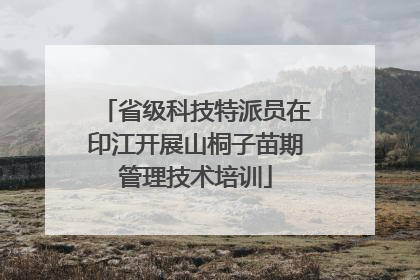 省级科技特派员在印江开展山桐子苗期管理技术培训