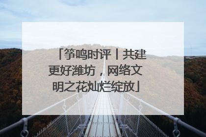 筝鸣时评丨共建更好潍坊，网络文明之花灿烂绽放