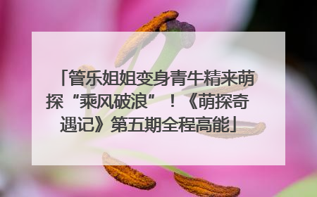 管乐姐姐变身青牛精来萌探“乘风破浪”！《萌探奇遇记》第五期全程高能