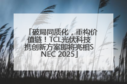 破局同质化，重构价值链！TCL光伏科技携创新方案即将亮相SNEC 2025
