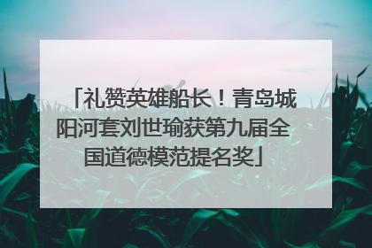 礼赞英雄船长！青岛城阳河套刘世瑜获第九届全国道德模范提名奖