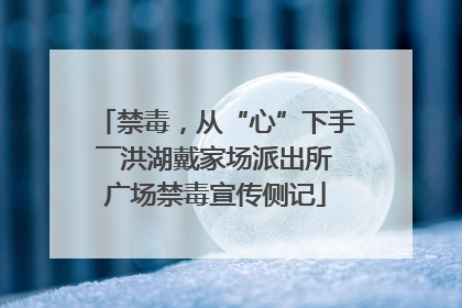 禁毒，从“心”下手――洪湖戴家场派出所广场禁毒宣传侧记