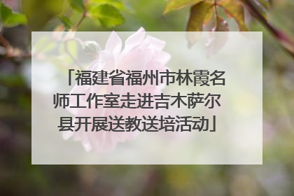 福建省福州市林霞名师工作室走进吉木萨尔县开展送教送培活动