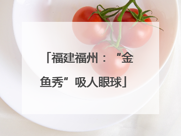 福建福州：“金鱼秀”吸人眼球