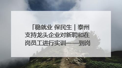 稳就业 保民生｜泰州支持龙头企业对新聘和在岗员工进行实训——到岗就能用 用了就见效