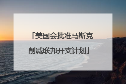 美国会批准马斯克削减联邦开支计划