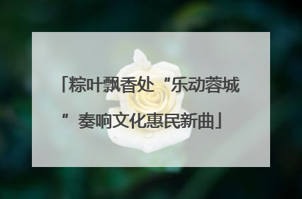 粽叶飘香处“乐动蓉城”奏响文化惠民新曲