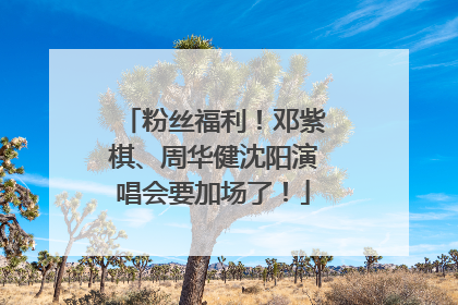 粉丝福利！邓紫棋、周华健沈阳演唱会要加场了！