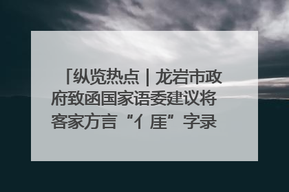 纵览热点｜龙岩市政府致函国家语委建议将客家方言“亻厓”字录入《新华字典》引发热议，当地回应
