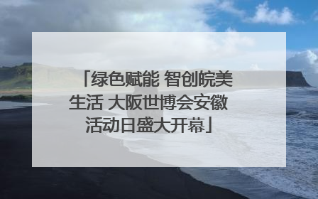绿色赋能 智创皖美生活 大阪世博会安徽活动日盛大开幕