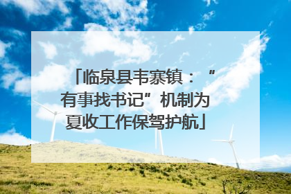 临泉县韦寨镇：“有事找书记”机制为夏收工作保驾护航