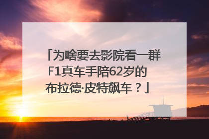 为啥要去影院看一群F1真车手陪62岁的布拉德·皮特飙车？
