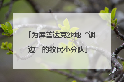 为浑善达克沙地“锁边”的牧民小分队