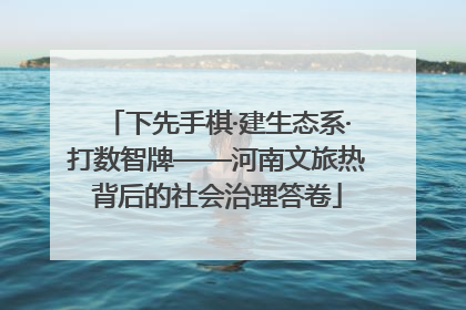 下先手棋·建生态系·打数智牌——河南文旅热背后的社会治理答卷