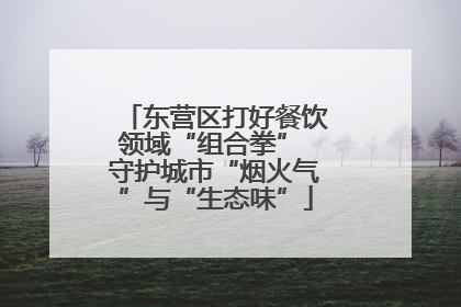 东营区打好餐饮领域“组合拳” 守护城市“烟火气”与“生态味”