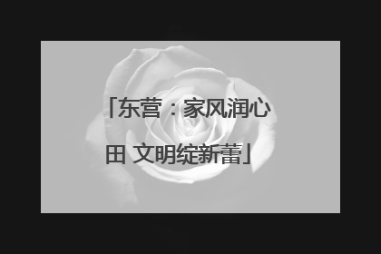 东营：家风润心田 文明绽新蕾