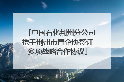 中国石化荆州分公司携手荆州市青企协签订多项战略合作协议