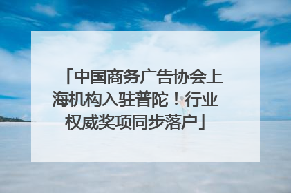 中国商务广告协会上海机构入驻普陀！行业权威奖项同步落户