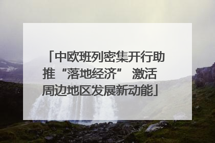 中欧班列密集开行助推“落地经济” 激活周边地区发展新动能