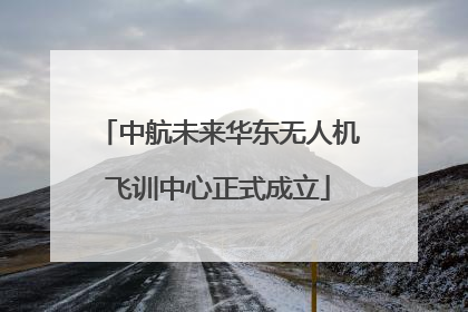 中航未来华东无人机飞训中心正式成立