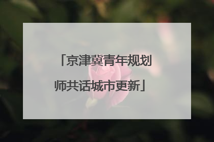 京津冀青年规划师共话城市更新