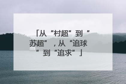 从“村超”到“苏超”，从“追球”到“追求”