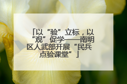 以“验”立标，以“观”促学——南明区人武部开展“民兵点验课堂”