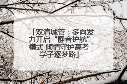 双清城管：多向发力开启“静音护航”模式 倾情守护高考学子逐梦路