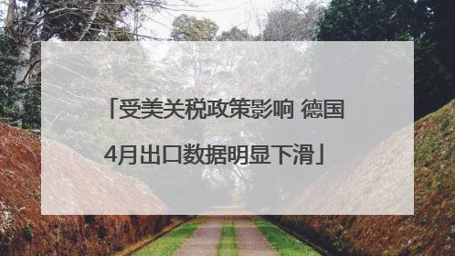 受美关税政策影响 德国4月出口数据明显下滑