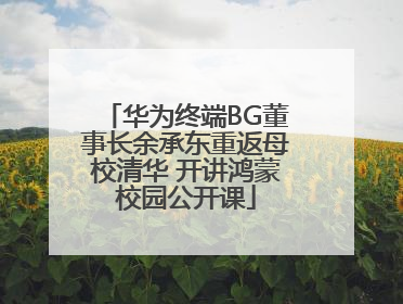 华为终端BG董事长余承东重返母校清华 开讲鸿蒙校园公开课