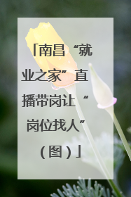 南昌“就业之家”直播带岗让“岗位找人”（图）