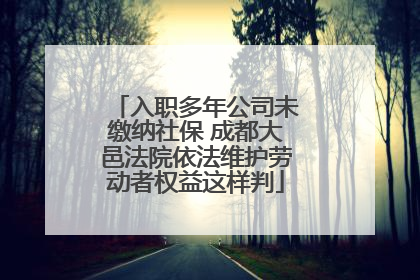 入职多年公司未缴纳社保 成都大邑法院依法维护劳动者权益这样判