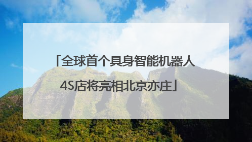 全球首个具身智能机器人4S店将亮相北京亦庄